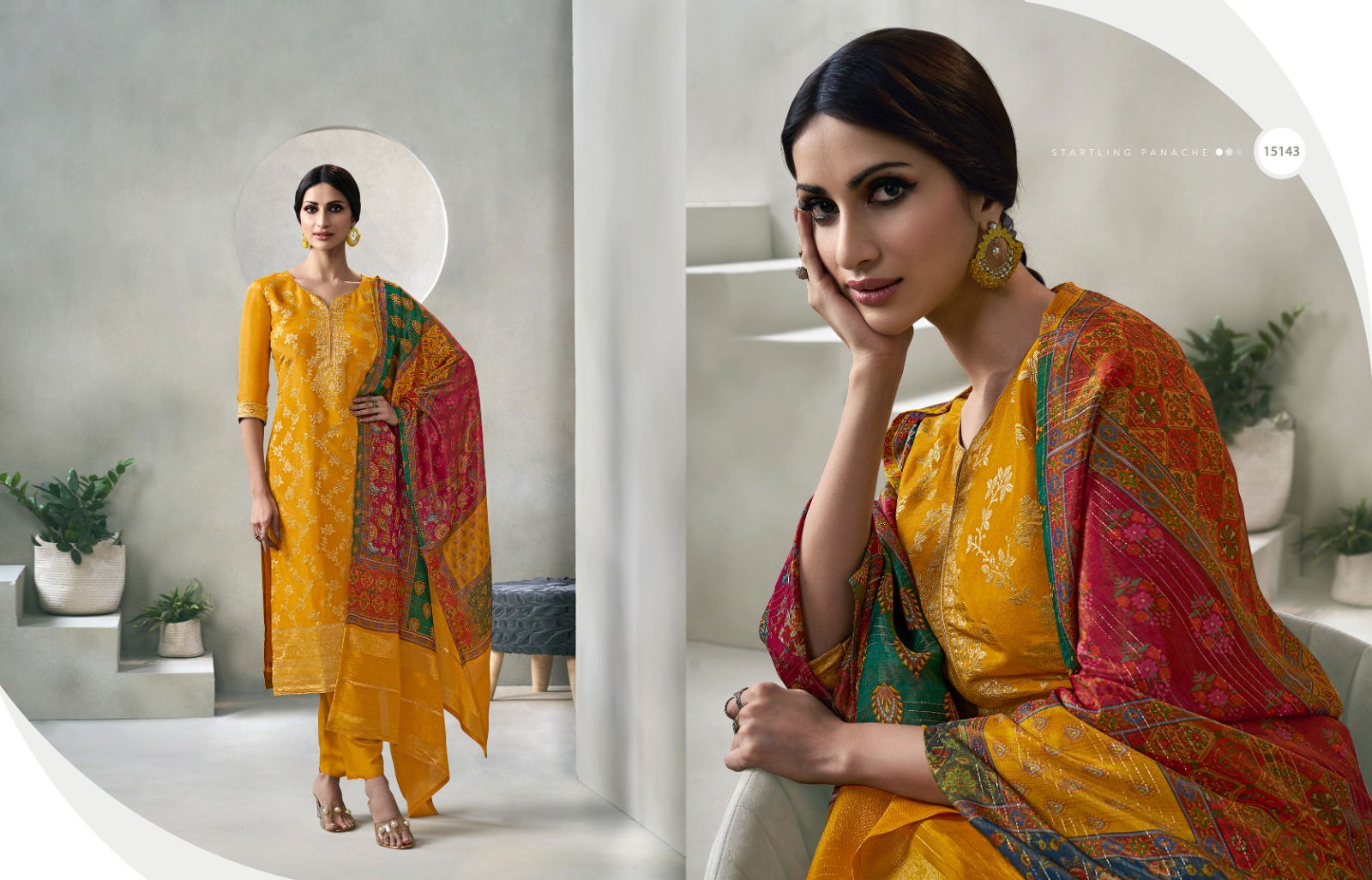 Glory By Zisa Crystal weaving jacquard Salwar Kameez Order In India